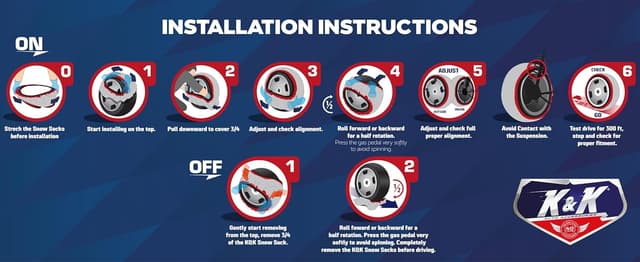 Thumbnail 4 de K&K Auto XL Snow Tire Socks 2-Pack for SUVs