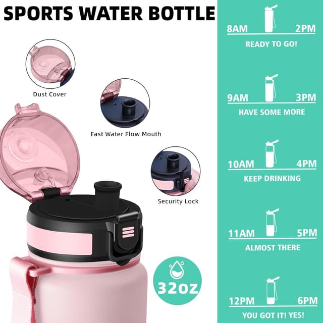 Thumbnail 1 de Cantimplora infantil 1L a prueba de fugas con filtro 💧