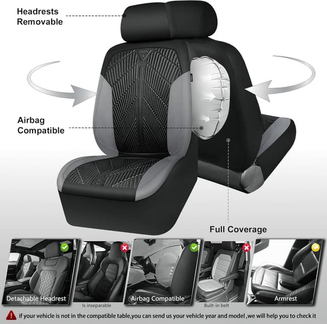 Thumbnail 4 de CAR PASS Neoprene Front Seat Covers Waterproof