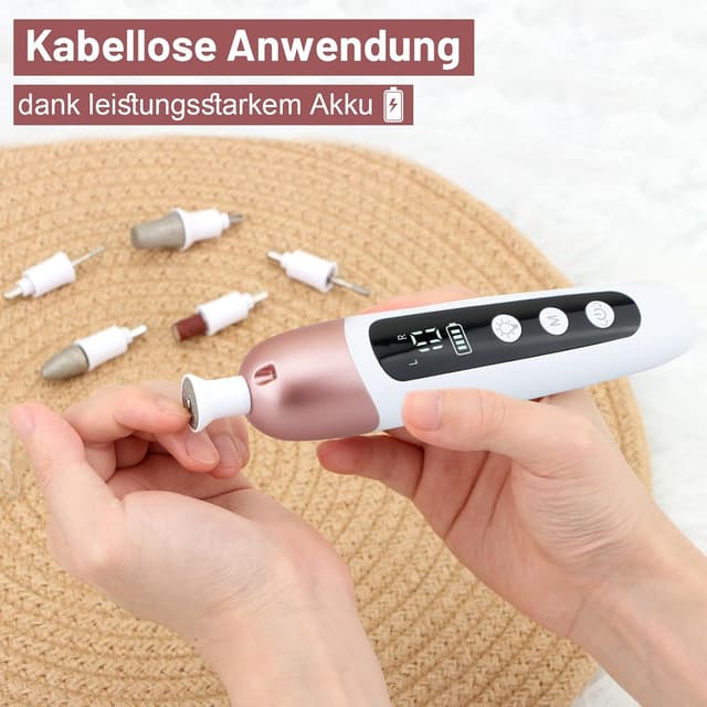 Detalle 1 de AOMEES Maniküre Pediküre-Set mit 9 Aufsätzen