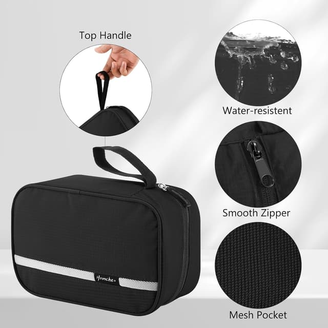 Detalle 2 de homchen Hängende Reise-Toilettentasche aus wasserabweisendem Oxford-Stoff (faltbar) – für Männer & Frauen
