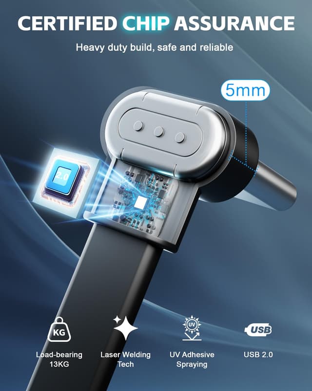 Detalle 2 de MEOU USB C Cable 60W 3.3ft 🔌