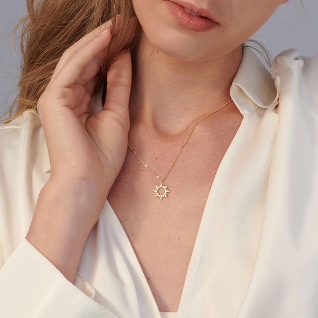 Detalle 1 de HANLI Halskette 14K Gold vergoldet 42 cm