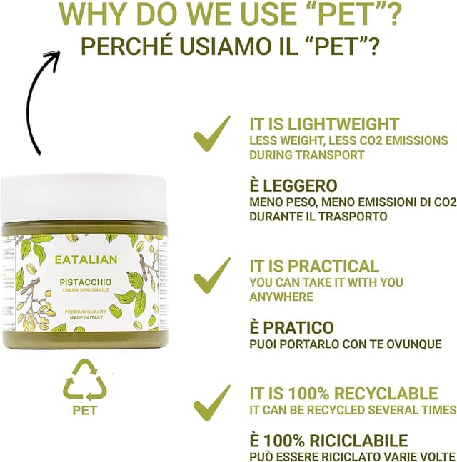 Thumbnail 5 de EATALIAN by AMZ BETTER Crema de Pistacho 🌰 200g Made in Italy