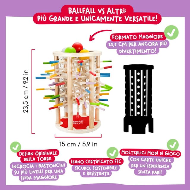 Detalle 1 de Nene Toys BALLFALL Grande gioco Montessori