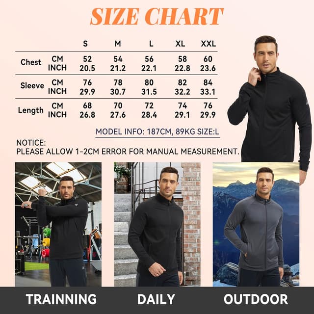 Thumbnail 6 de AMZSPORT giacca sportiva da uomo in pile con cappuccio e zip intera, leggera per escursionismo e outdoor