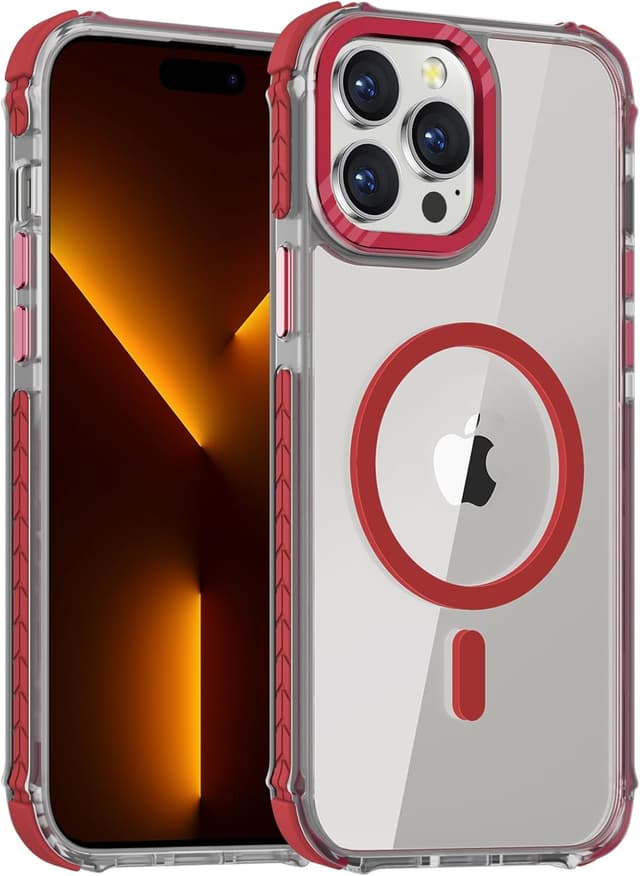 Detalle de DEERLAMN Magnetic Case for iPhone 15 Pro Max (6.7-inch) with MagSafe Compatibility