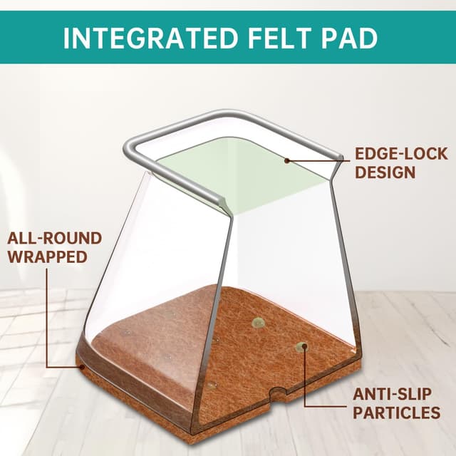 Detalle 2 de Gommini per sedie rettangolari (24 pezzi) con feltrini in silicone per pavimenti in legno duro