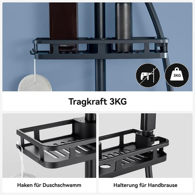 Detalle 2 de Auralum Regendusche 250 x 250 mm Komplettset