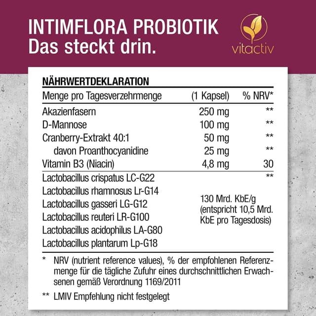 Thumbnail 5 de Vitactiv INTIMFLORA PROBIOTIK 130 Mrd. KbE/g