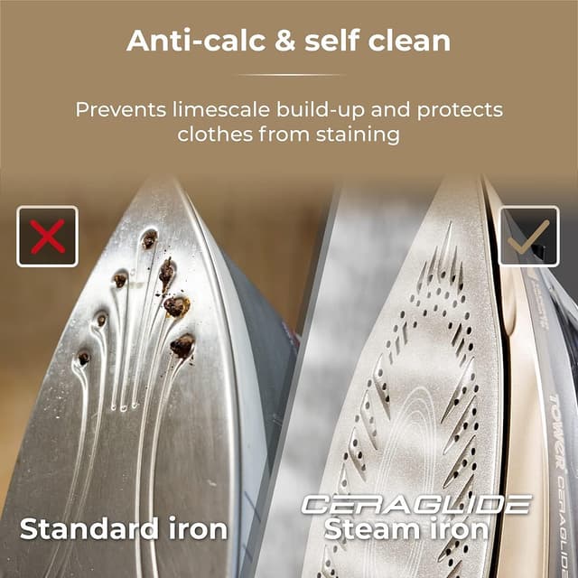 Thumbnail 5 de Tower T22022GLD Ceraglide 360 cordless iron 2800W