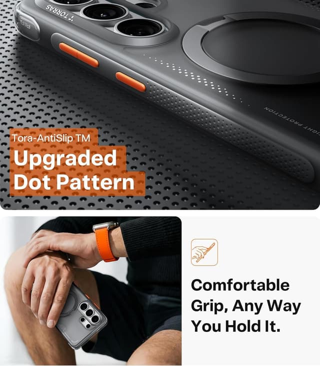 Thumbnail 6 de TORRAS 360° Ostand Q3 Air case for Samsung Galaxy S26 Ultra – MagSafe magnetic, airbag shockproof protection, rotating stand