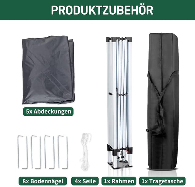 Detalle 2 de LEADZM Pavillon 3x3 m mit UV 50+