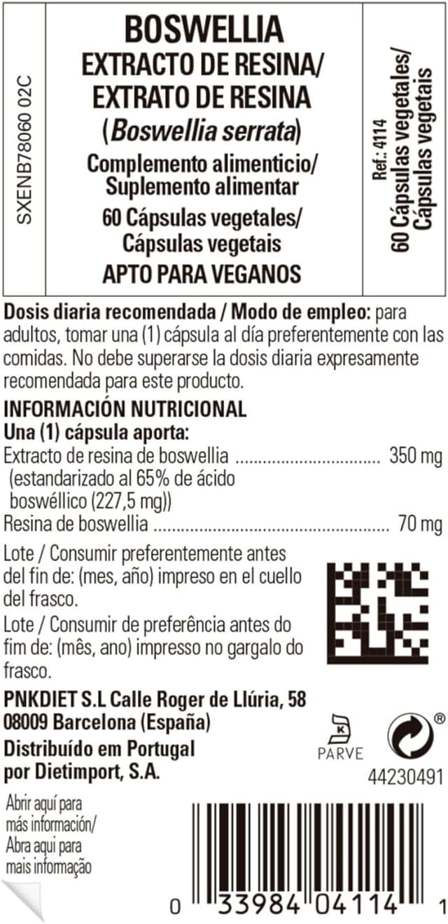 Thumbnail 1 de Solgar Boswellia Extracto de Resina 🍃 - 60 Cápsulas Veg.