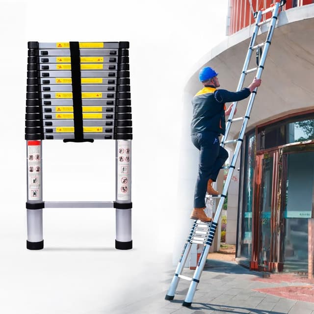 Detalle 2 de Neo Extendable Portable Foldable Telescopic Ladder (4.6M) – EN131 certified