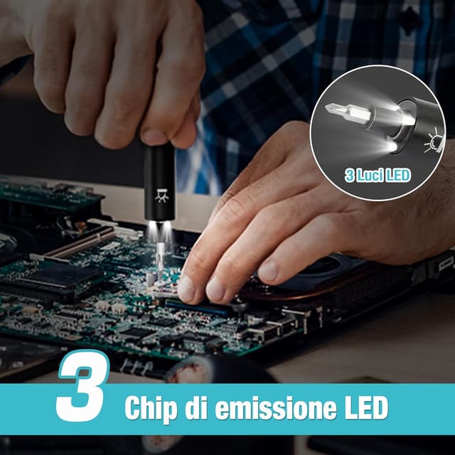 Thumbnail 6 de DURATECH Set 55 cacciaviti elettrici di precisione con magnetizzatore e ricarica USB-B