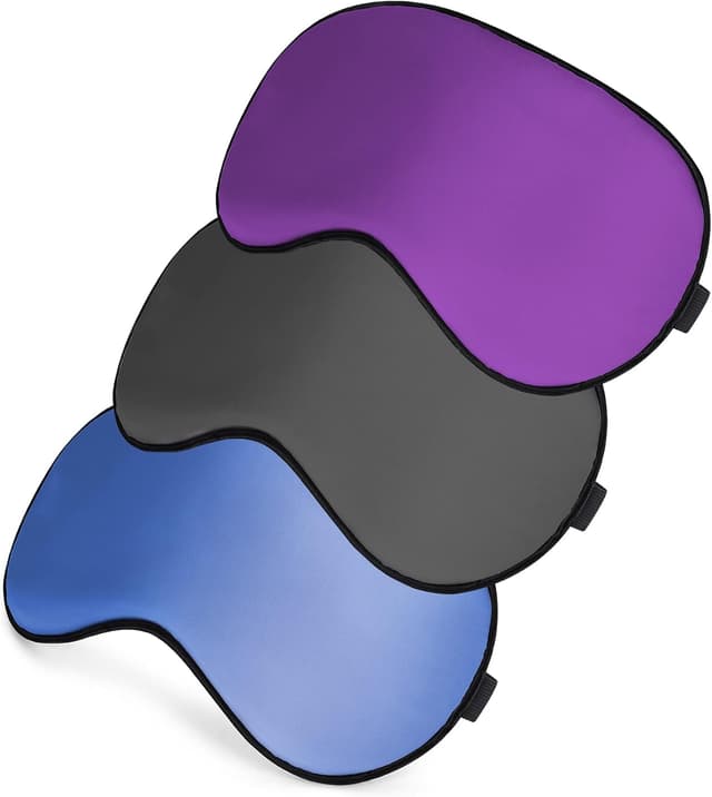 Detalle de Super Soft Sleep Mask with Adjustable Strap (Black, Dark Blue, Dark Purple)