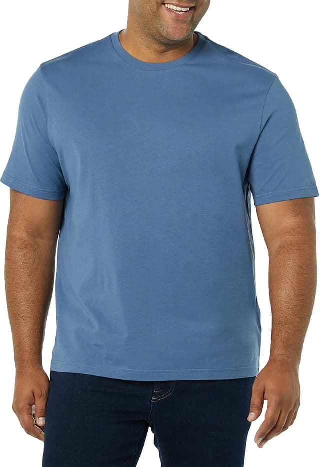 Detalle de Amazon Essentials Herren T‑Shirt mit Rundhalsausschnitt, Regular Fit, aus Baumwolle