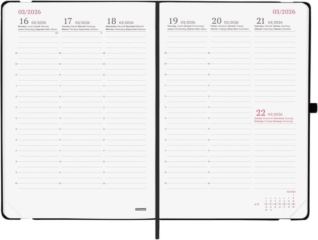 Detalle 2 de Finocam Agenda 2026 A5 Settimanale Verticale đź“”