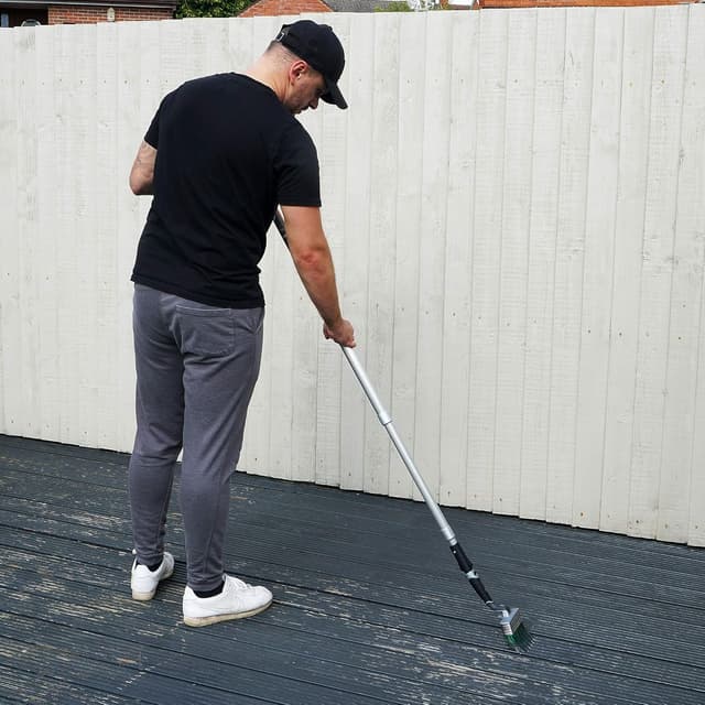 Thumbnail 6 de Harris Ultimate Shed & Fence Exterior Woodwork Swan Neck Paint Brush (120mm) in Grey