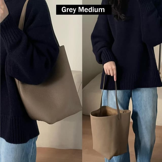 Thumbnail 2 de Genuine Leather Bucket Bag 9.06 in