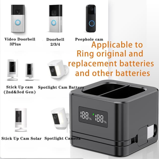 Detalle de LIFEMOI Dual Ring charger with LED 2-bay