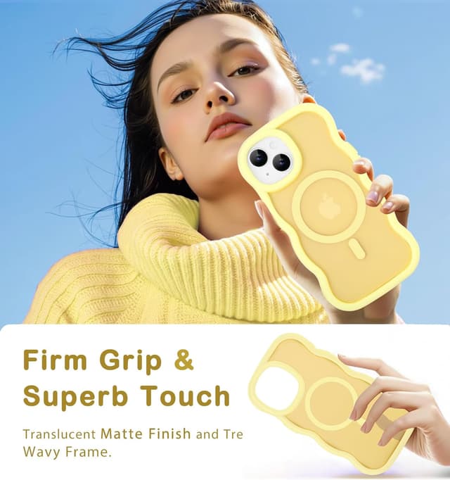 Thumbnail 6 de Amzfield Magnetic Case for iPhone 15 Plus / 14 Plus (MagSafe Compatible) – Butter Yellow