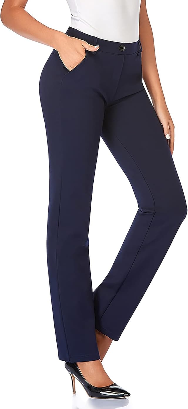 Detalle de Tapata Damen Gerade Stretch-Hose mit Taschen (71/76/81/86 cm Innennaht) fürs Büro