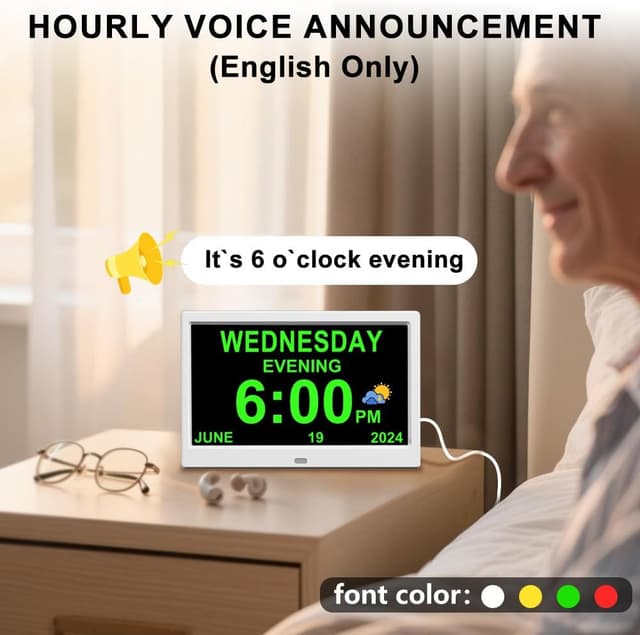 Thumbnail 4 de CAZOKASI DST Digital Clock 10.1in
