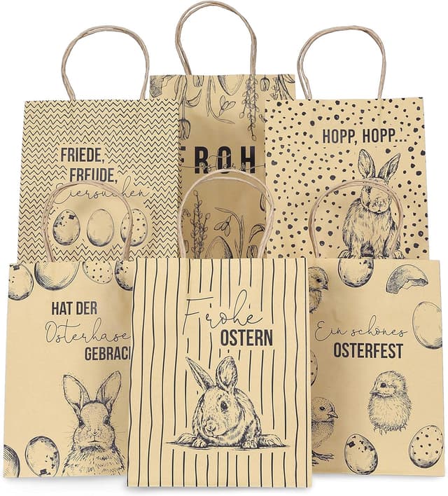 Detalle de Papierdrachen Oster Geschenkbeutel 6 Set