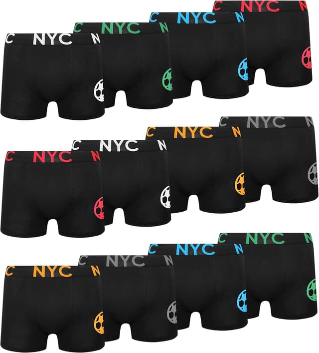 Detalle de Lakpoau Jungen Boxershorts aus Baumwolle (12er Pack) – Größen 134–176