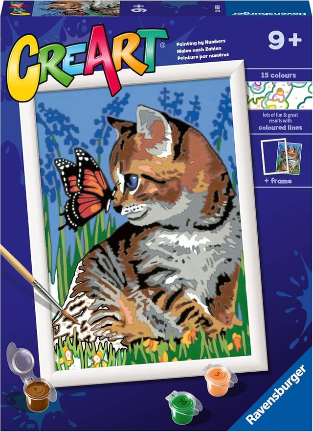 Detalle de Ravensburger Creart Gattino e farfalla kit pittura per bambini 🎨
