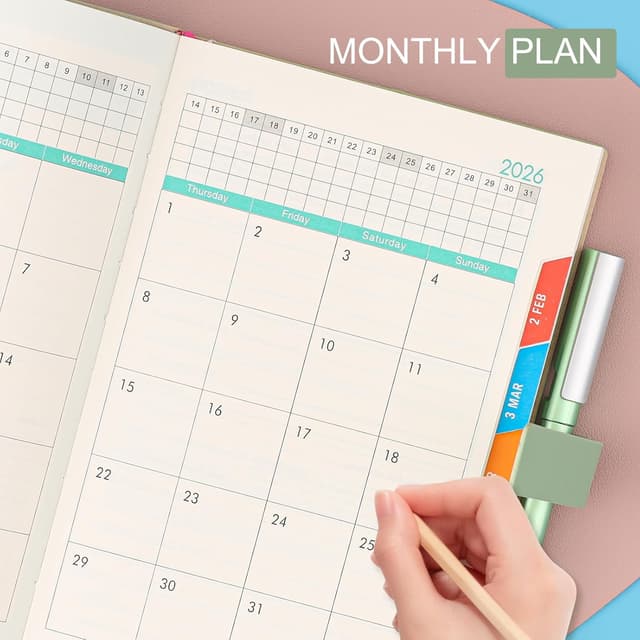 Thumbnail 4 de 2026 Diary A5 Page a Day Planner