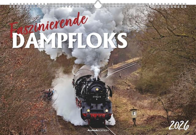 Imagen de Alpha Edition Faszinierende Dampfloks Wandkalender 49,5×33 cm en OfertitasTOP