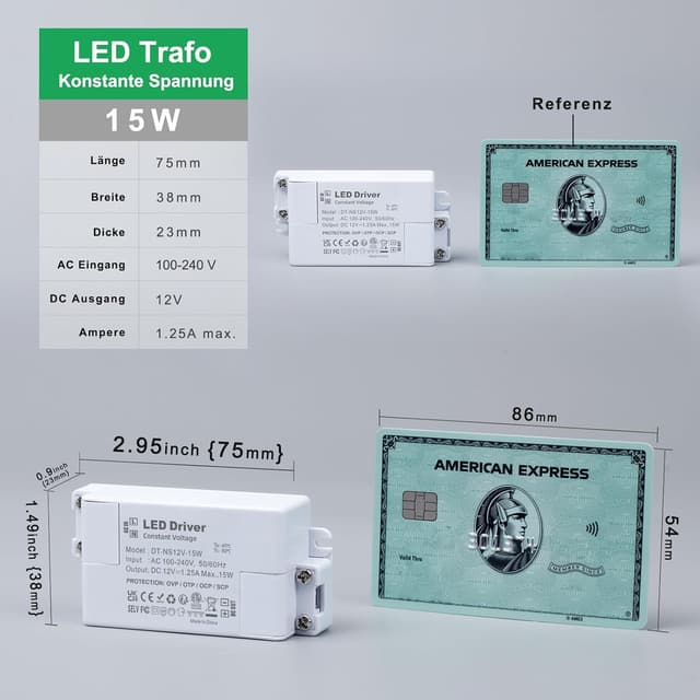Thumbnail 1 de REYLAX LED Transformator 12V 15W