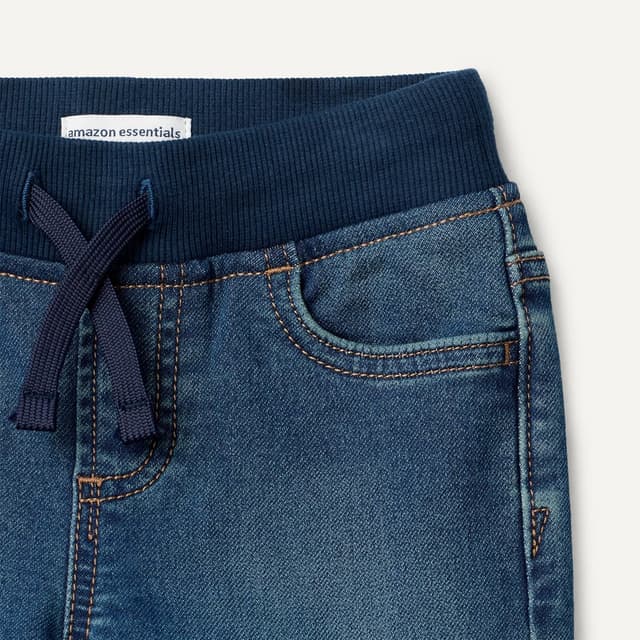 Detalle de Amazon Essentials Jeans morbidi senza cerniera elasticizzati unisex per bambini e ragazzi