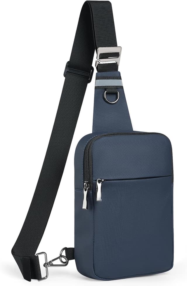 Detalle de Tibroni Tibroni Sling Bag : petit sac à bandoulière RFID pour homme et femme, porté épaule gauche ou droite