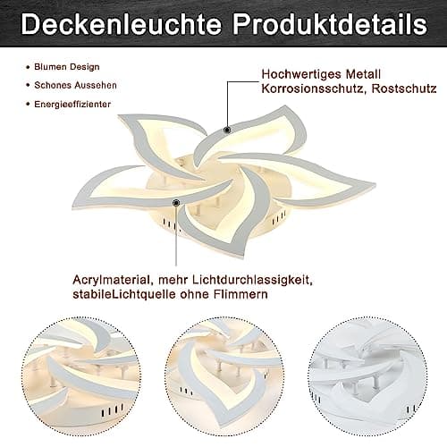 Thumbnail 5 de Plafoniera LED 40 W stile moderno dimmerabile con telecomando