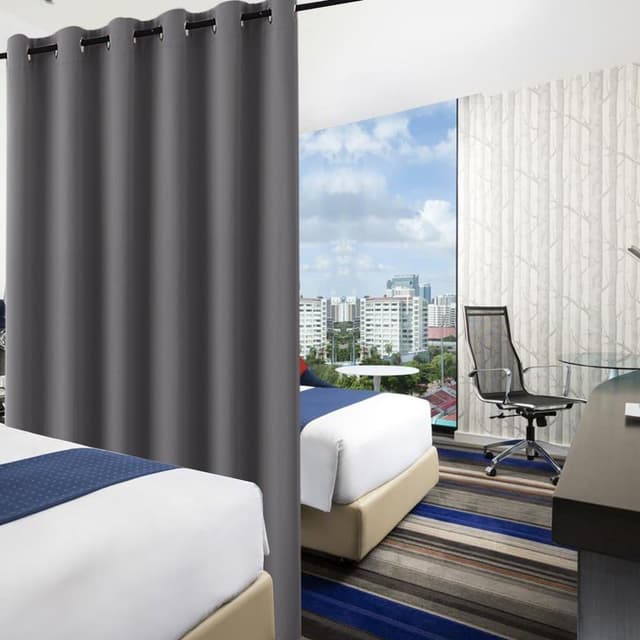 Detalle de PONY DANCE tende oscuranti con doppia camera/isolanti per interni (1 pannello) grigio, 304 x 243 cm