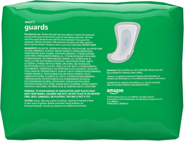 Thumbnail 1 de Amazon Basics Men’s Incontinence Guards 104-count 🩲