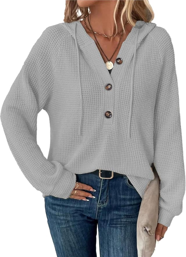 Thumbnail 6 de SENBATU felpa con cappuccio manica lunga con bottoni e coulisse