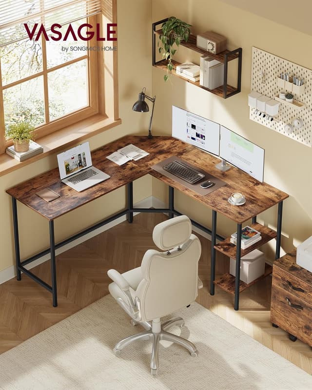 Detalle 2 de L shaped computer desk 138 x 138 cm