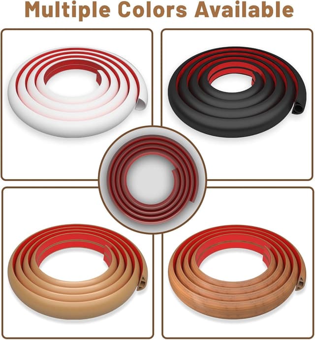 Detalle 1 de DIKARIYA Kabelkanal rot, selbstklebend, flexibel (3 cm x 3 m) für Boden und Kabelschutz