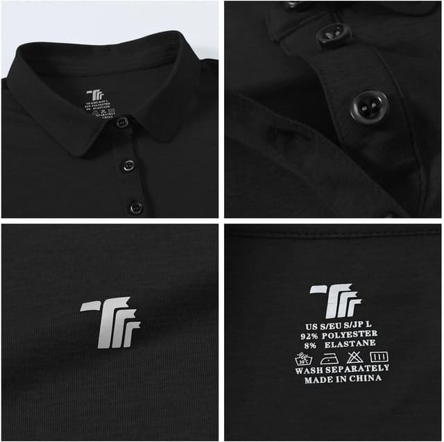 Detalle de YSENTO Damen Golf-Poloshirt Kurzarm – schnell trocknend, atmungsaktiv und mit 4-Wege-Stretch