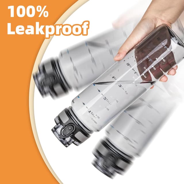 Detalle de Sports water bottle 1L with time marks