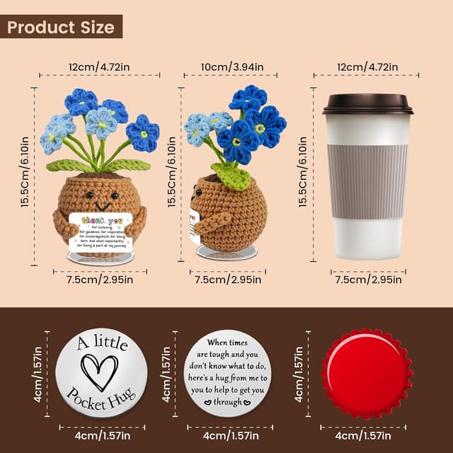 Thumbnail 5 de IrisCargo Pocket-Hug Glücksbringer Emotionaler Unterstützungs-Talisman