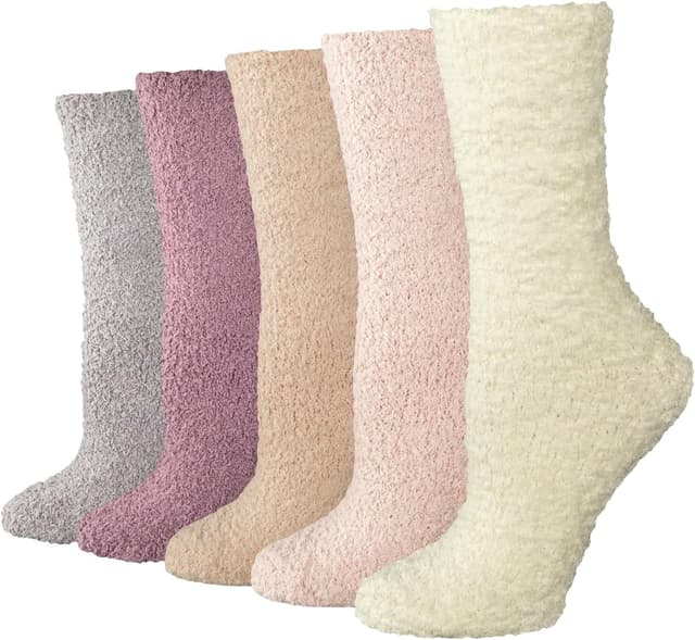 Thumbnail 6 de Cosy Fuzzy Slipper Socks (Plush Sleep Socks) – 5 pairs pack