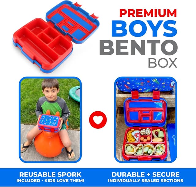 Thumbnail 1 de Kinsho Bento Box, 5-Section, Blue 🥣