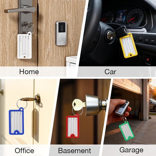 Thumbnail 5 de VIANTO 20 Pezzi Targhette portachiavi plastica