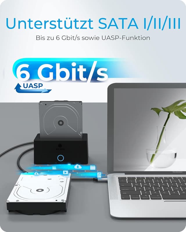Thumbnail 4 de ICY BOX Dockingstation USB 3.0 SSD HDD 2,5/3,5 Zoll Schwarz